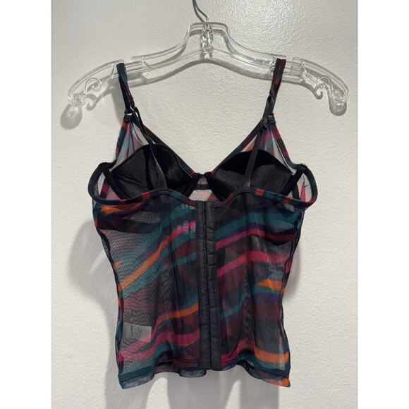 Fredrick’s Of Hollywood Size Small Sheer Mesh Underwire Camisole Lingerie Artsy - Picture 4 of 7